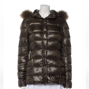Herno Down Coat | Green Fur Hood  - Sz. 6/EU.42